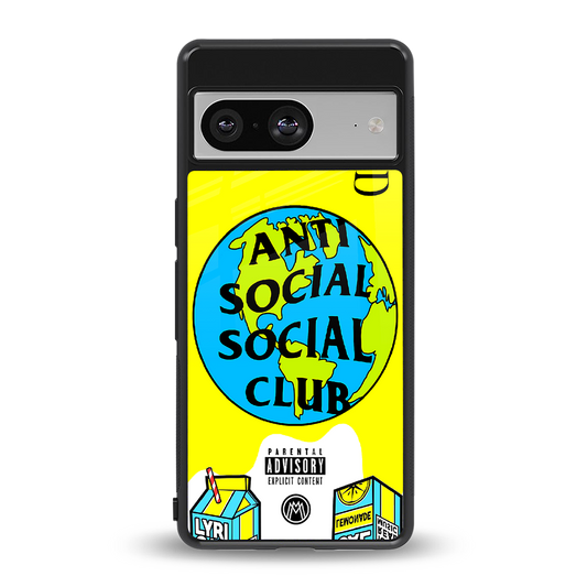 anti social social club x juice wrld back phone cover | glass case for Google Pixel 8
