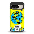 anti social social club x juice wrld back phone cover | glass case for google pixel 9