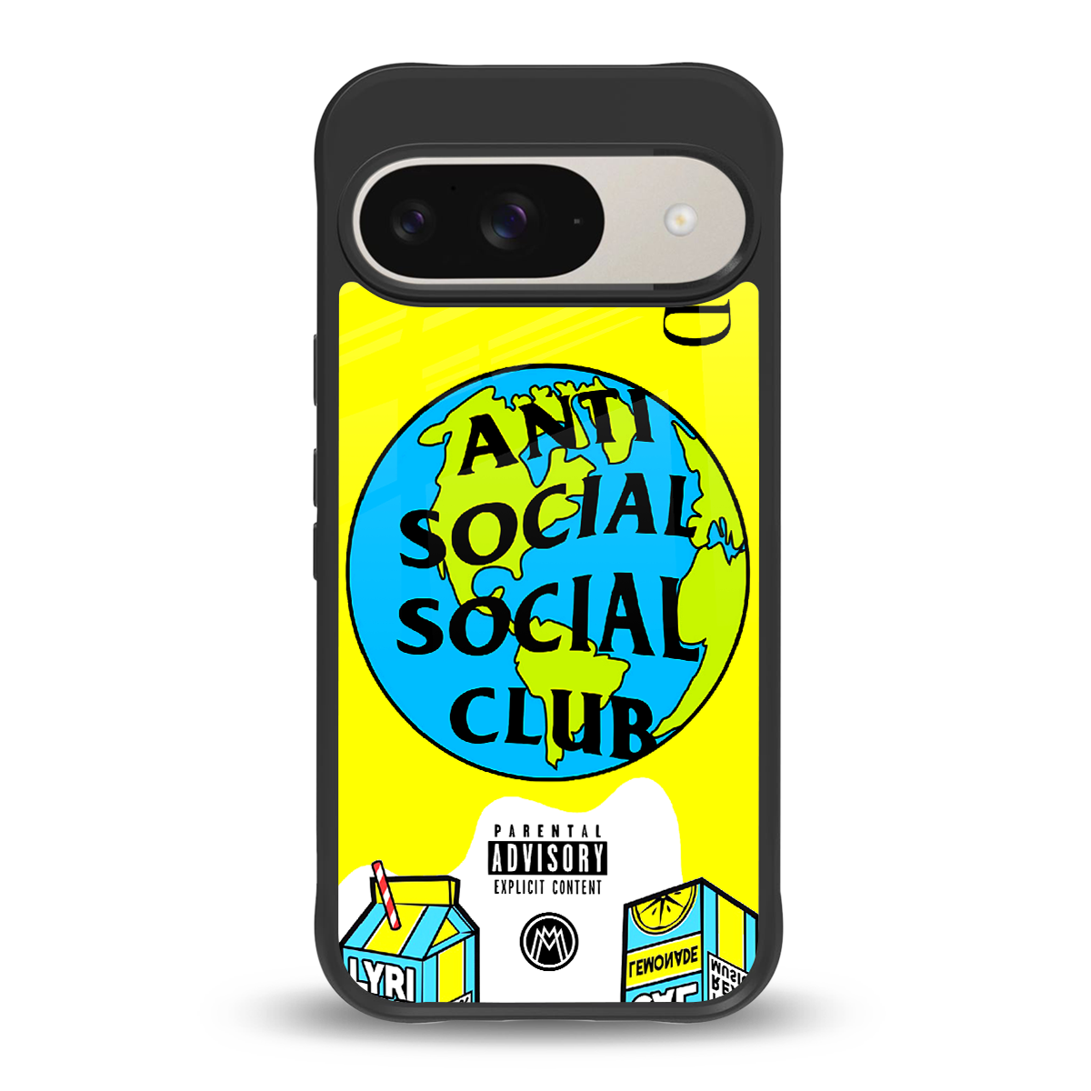 anti social social club x juice wrld back phone cover | glass case for google pixel 9