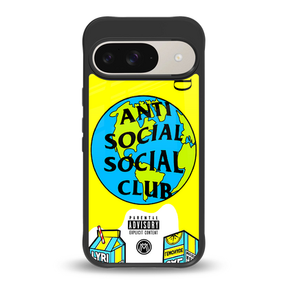 anti social social club x juice wrld back phone cover | glass case for google pixel 9