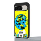 anti social social club x juice wrld back phone cover | glass case for google pixel 9