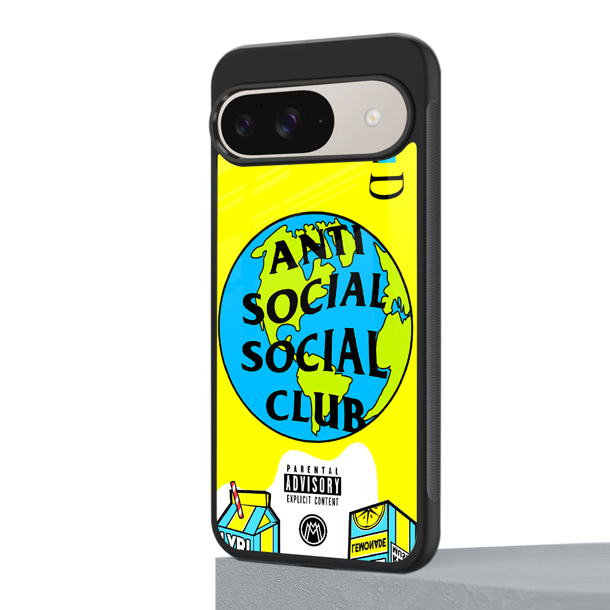 anti social social club x juice wrld back phone cover | glass case for google pixel 9