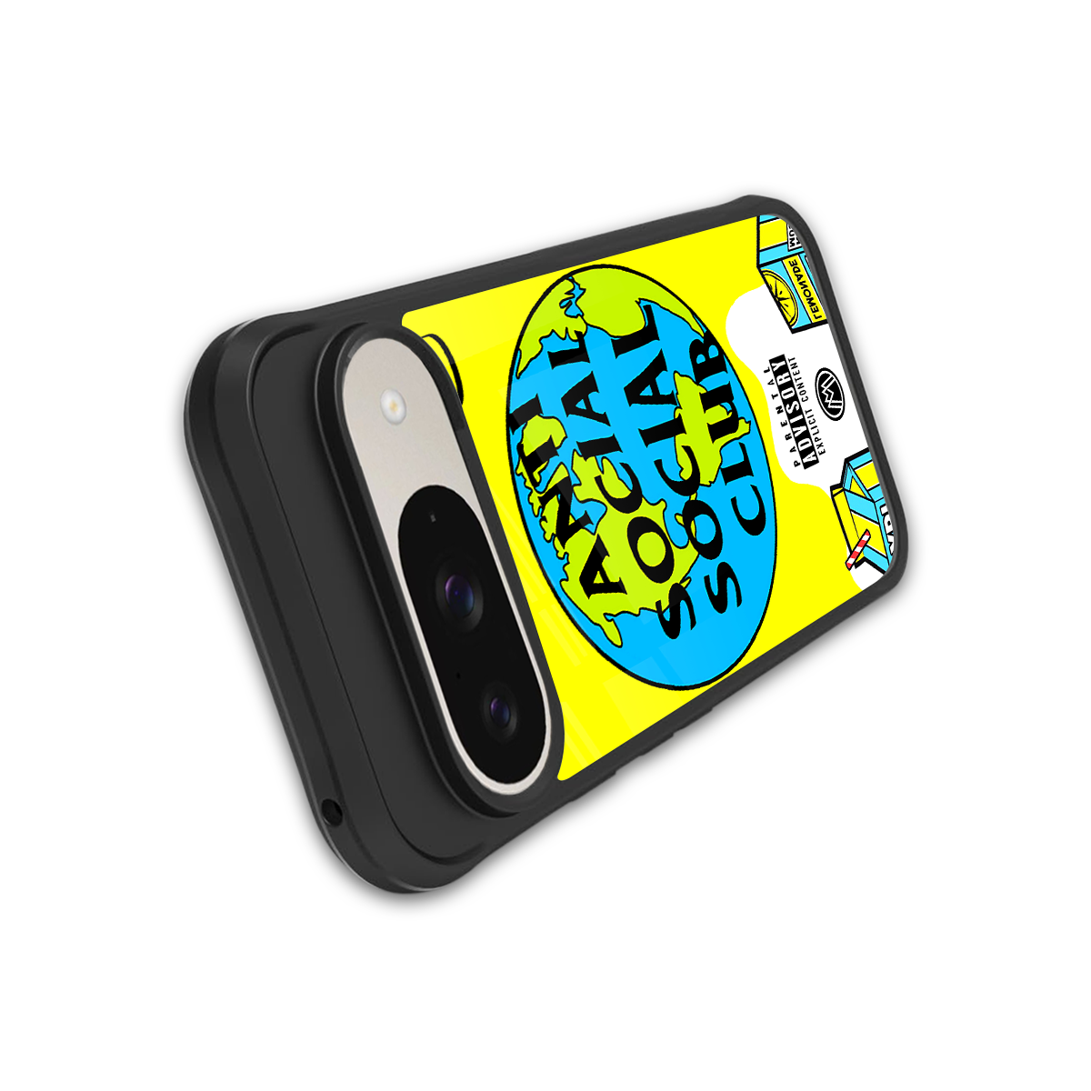 anti social social club x juice wrld back phone cover | glass case for google pixel 9