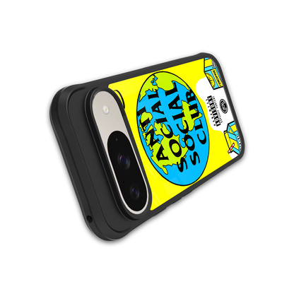 anti social social club x juice wrld back phone cover | glass case for google pixel 9