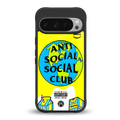 anti social social club x juice wrld back phone cover | glass case for google pixel 9 pro