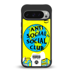 anti social social club x juice wrld back phone cover | glass case for google pixel 9 pro