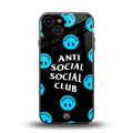 anti social social club x smileys back phone cover | glass case for iphone 13