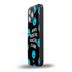 anti social social club x smileys back phone cover | glass case for iphone 15 pro max