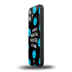 anti social social club x smileys back phone cover | glass case for iphone 16 plus