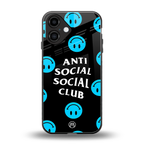 anti social social club x smileys back phone cover | glass case for iphone 16