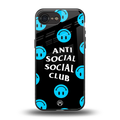 anti social social club x smileys back phone cover | glass case for iphone 16e