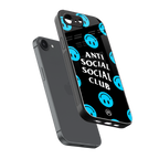 anti social social club x smileys back phone cover | glass case for iphone 16e
