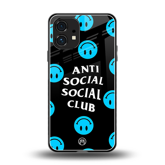 anti social social club x smileys back phone cover | glass case for nothing phone 1