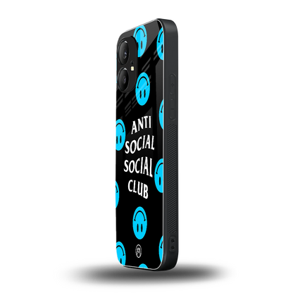 anti social social club x smileys back phone cover | glass case for nothing phone 1