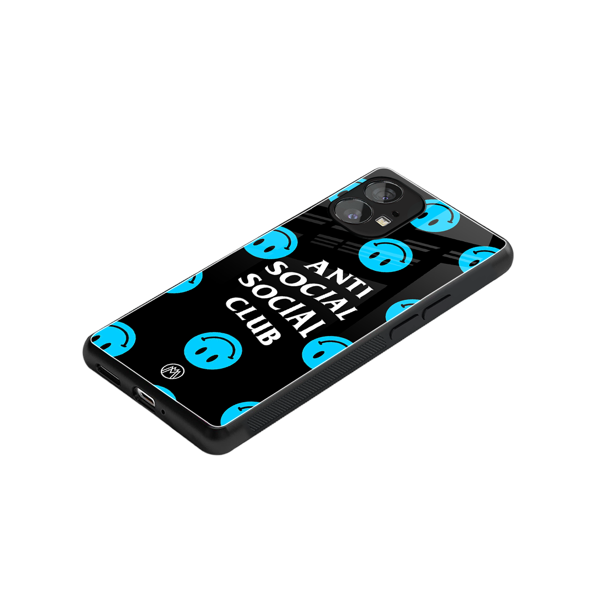 anti social social club x smileys back phone cover | glass case for nothing phone 1