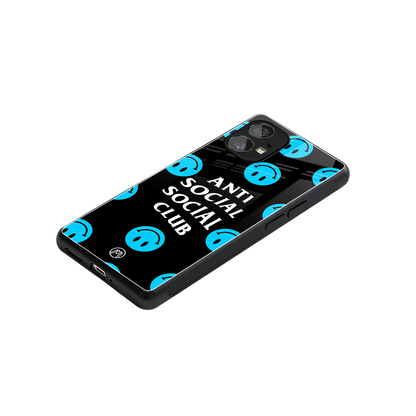 anti social social club x smileys back phone cover | glass case for nothing phone 1