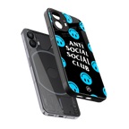 anti social social club x smileys back phone cover | glass case for nothing phone 2