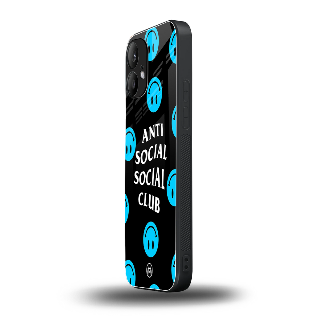 anti social social club x smileys back phone cover | glass case for nothing phone 2