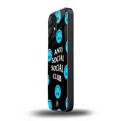 anti social social club x smileys back phone cover | glass case for nothing phone 2