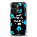 anti social social club x smileys back phone cover | glass case for oneplus nord 3