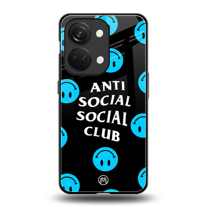 anti social social club x smileys back phone cover | glass case for oneplus nord 3