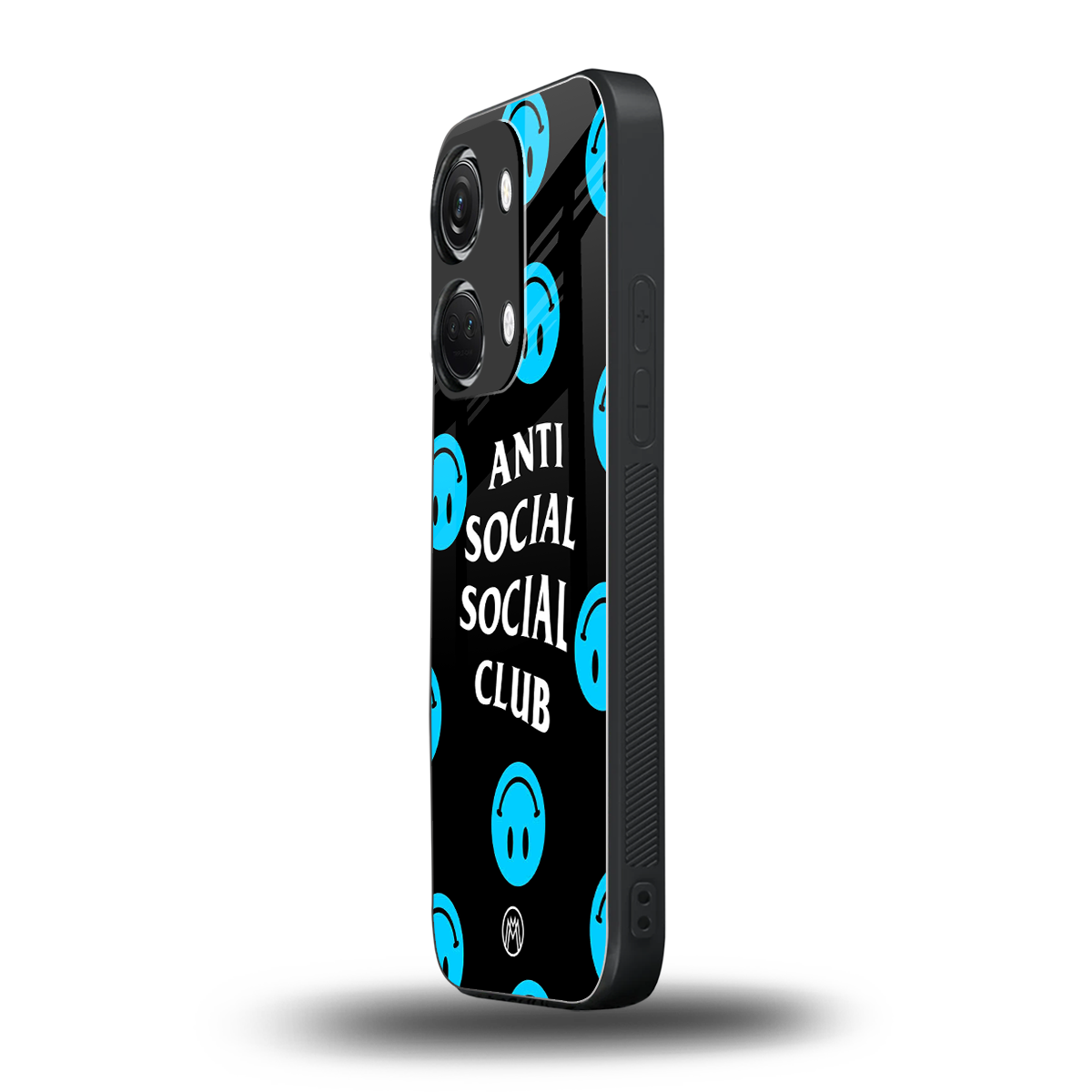 anti social social club x smileys back phone cover | glass case for oneplus nord 3