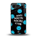 anti social social club x smileys back phone cover | glass case for oneplus nord 4