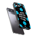 anti social social club x smileys back phone cover | glass case for oneplus nord 4