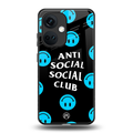 anti social social club x smileys back phone cover | glass case for oneplus nord ce 3