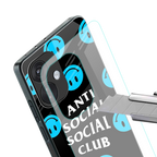 anti social social club x smileys back phone cover | glass case for oneplus nord ce 3