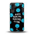 anti social social club x smileys back phone cover | glass case for oneplus nord ce 4 lite