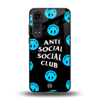 anti social social club x smileys back phone cover | glass case for oneplus nord ce 4 lite