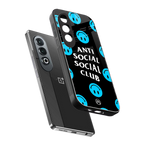 anti social social club x smileys back phone cover | glass case for oneplus nord ce 4