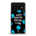 anti social social club x smileys back phone cover | glass case for google pixel 6 pro