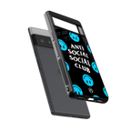 anti social social club x smileys back phone cover | glass case for google pixel 6 pro