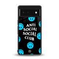 anti social social club x smileys back phone cover | glass case for Google Pixel 6A