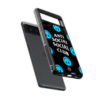 anti social social club x smileys back phone cover | glass case for google pixel 6