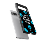 anti social social club x smileys back phone cover | glass case for Google Pixel 7A