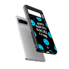 anti social social club x smileys back phone cover | glass case for google pixel 8 pro