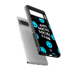 anti social social club x smileys back phone cover | glass case for Google Pixel 8