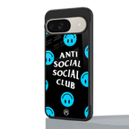 anti social social club x smileys back phone cover | glass case for google pixel 9
