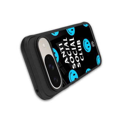 anti social social club x smileys back phone cover | glass case for google pixel 9