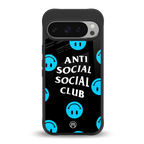 anti social social club x smileys back phone cover | glass case for google pixel 9 pro