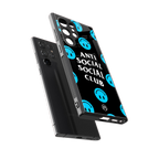 anti social social club x smileys back phone cover | glass case for samsung galaxy s23 ultra