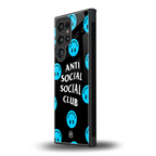 anti social social club x smileys back phone cover | glass case for samsung galaxy s23 ultra
