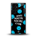 anti social social club x smileys back phone cover | glass case for samsung galaxy s25 ultra