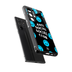 anti social social club x smileys back phone cover | glass case for samsung galaxy s25 ultra