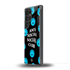 anti social social club x smileys back phone cover | glass case for samsung galaxy s25 ultra