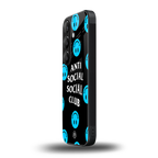 anti social social club x smileys back phone cover | glass case for samsung galaxy s24