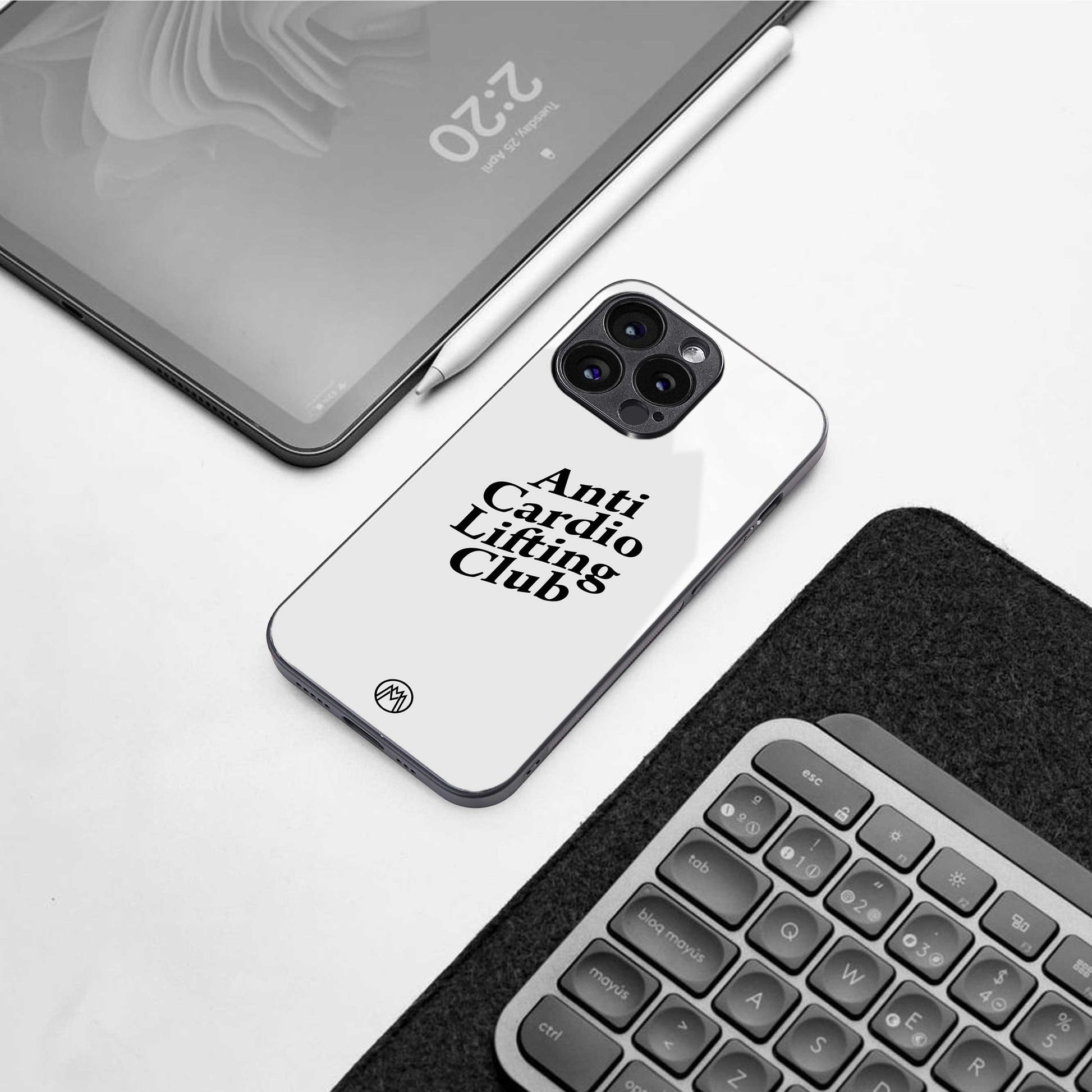 anti cardio lifting club back phone cover | glass case for samsung galaxy s24 ultra